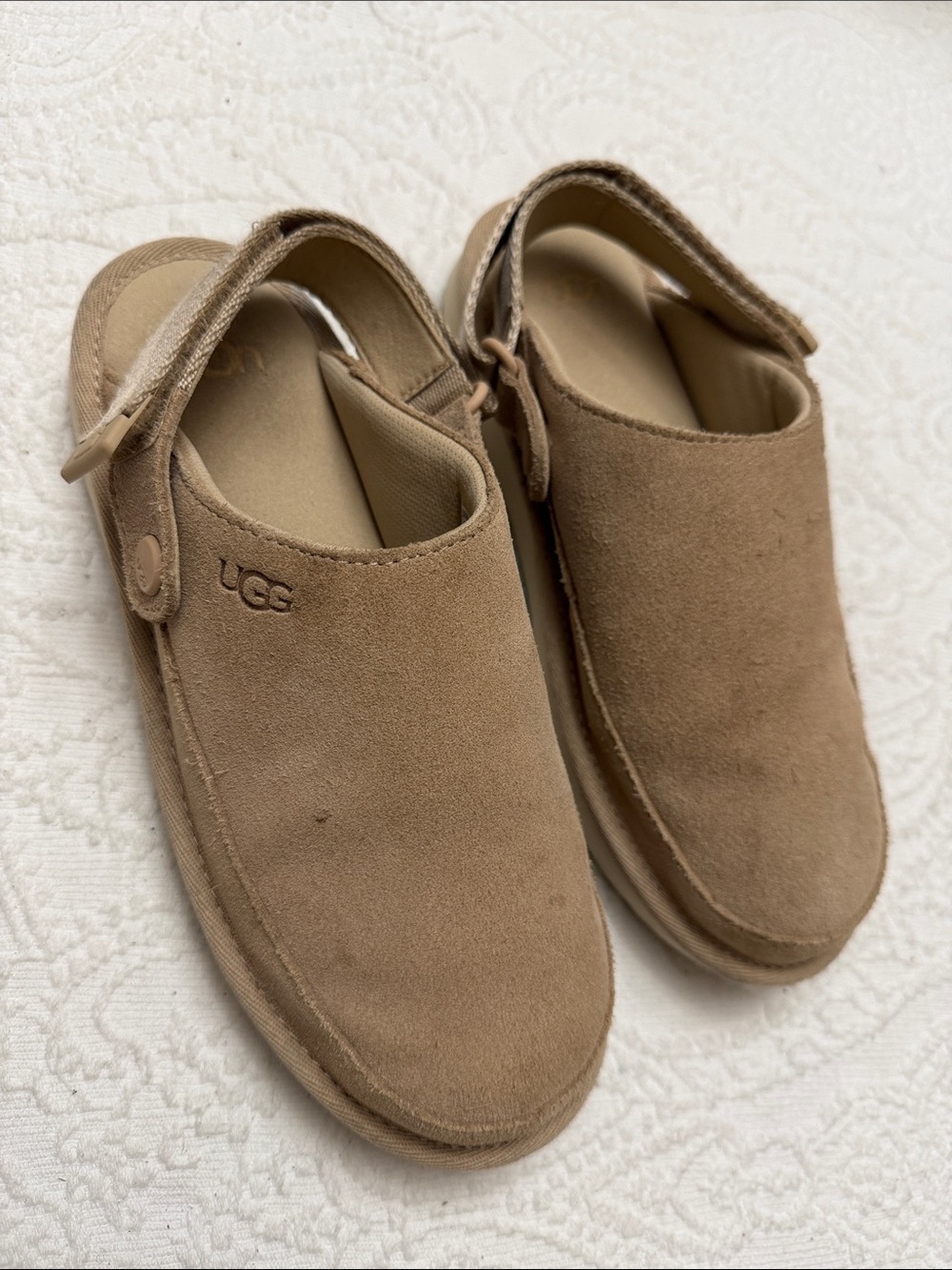 UGG Giiro Suede Closed Toe Clogs in Tan US 3 Big Girl